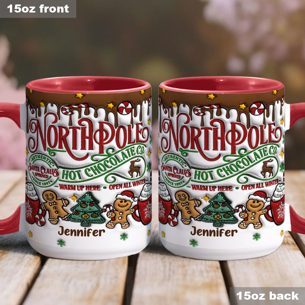 Chocolat chaud Northpole - Mug personnalisé avec décoration de Noël