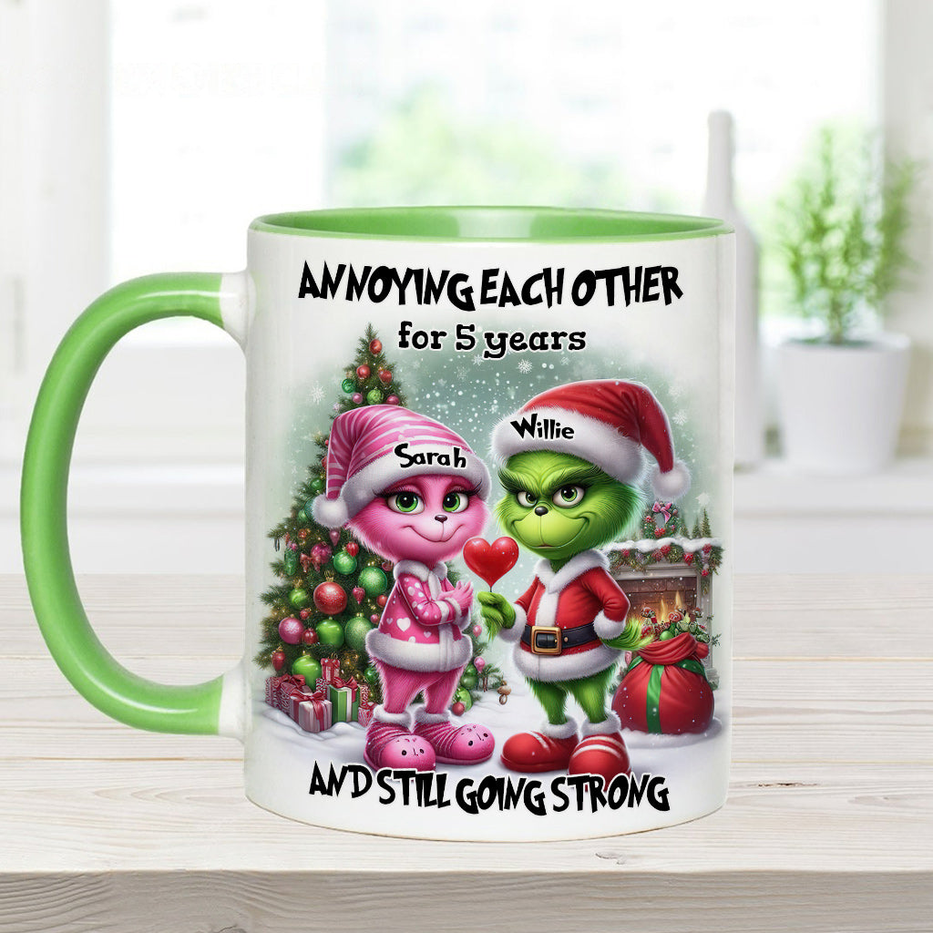 Annoying Each Other - Personalized Stole Christmas Accent Mug