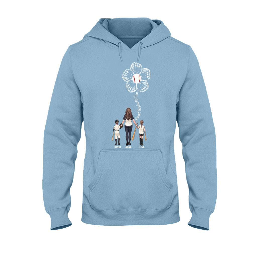Maman fière de joueur de baseball - T-shirt et sweat à capuche personnalisés sur le thème du baseball