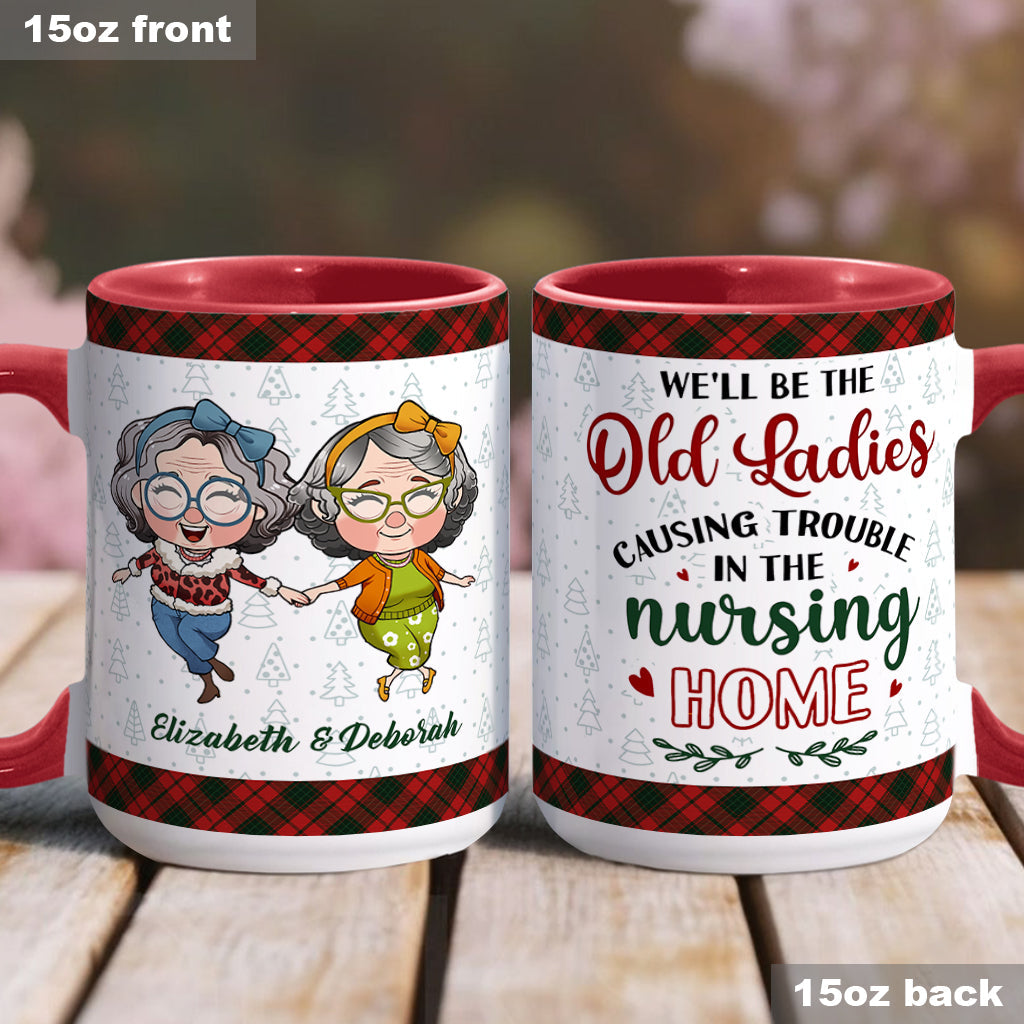 Mug personnalisé « Les vieilles dames qui sèment la pagaille » pour meilleure amie