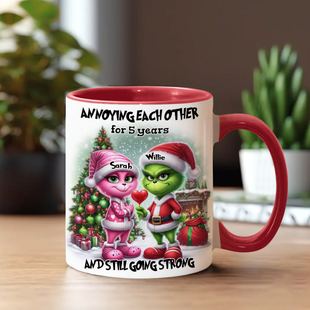 Annoying Each Other - Personalized Stole Christmas Accent Mug