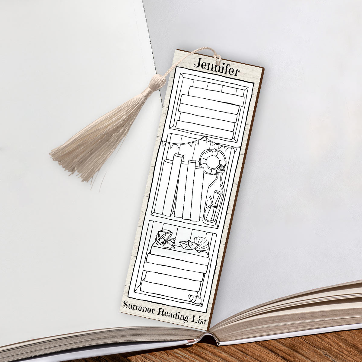 Liste de lectures saisonnières - Marque-page personnalisé
