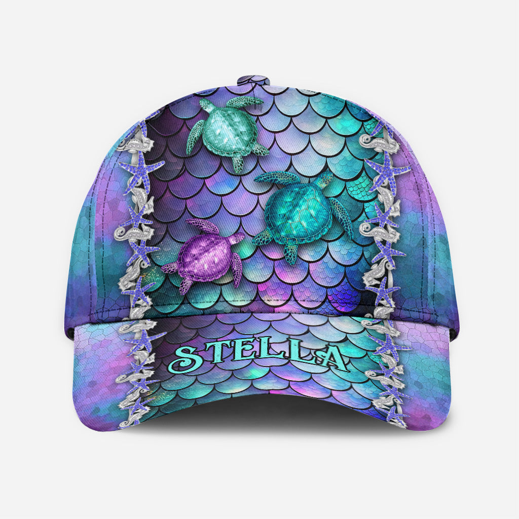 Légende de l'océan bleu - Casquette classique personnalisée Tortue