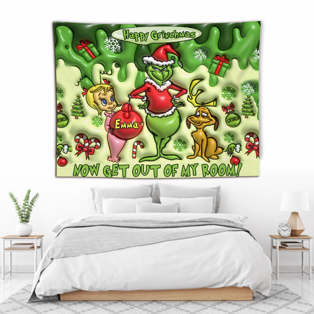 Merry Greenmas - Personalized Stole Christmas Wall Tapestry
