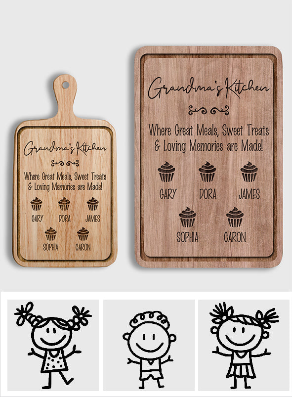 La cuisine de grand-mère - Planche à découper personnalisée pour grand-mère