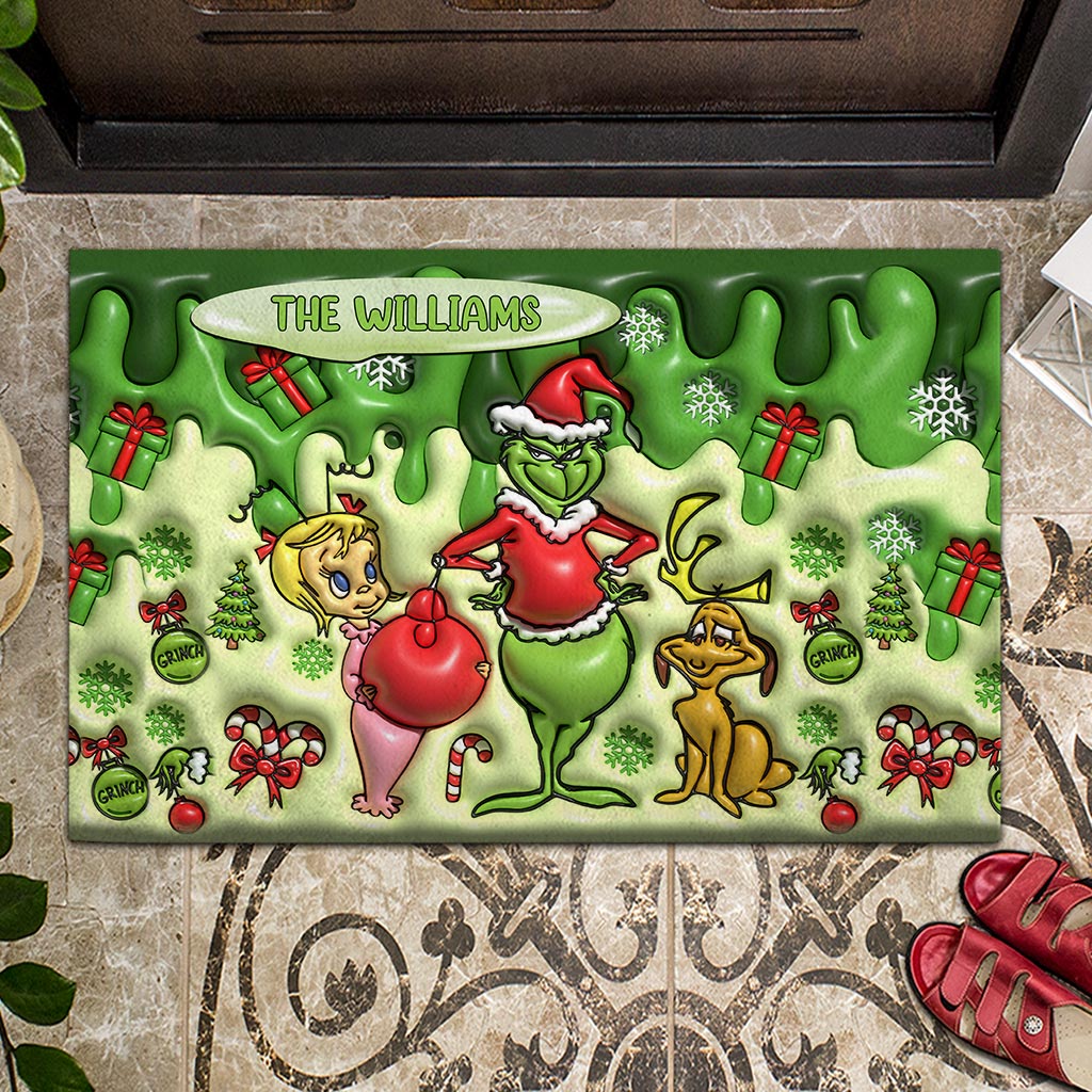 Merry Christmas - Personalized Stole Christmas Doormat