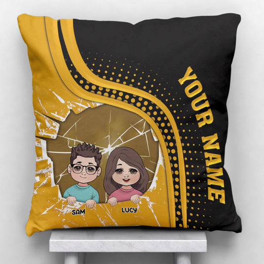 Meilleur papa du monde - Coussin décoratif personnalisé pour papa