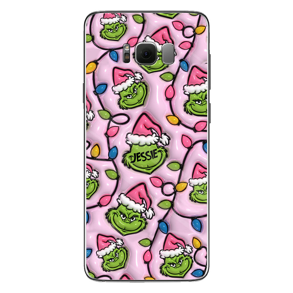Green & Pink - Personalized Stole Christmas Phone Case