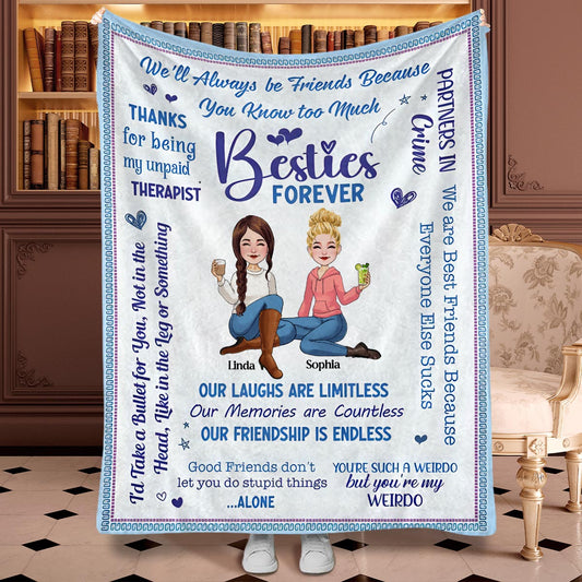 Meilleures amies pour toujours - Couverture personnalisée pour meilleures amies