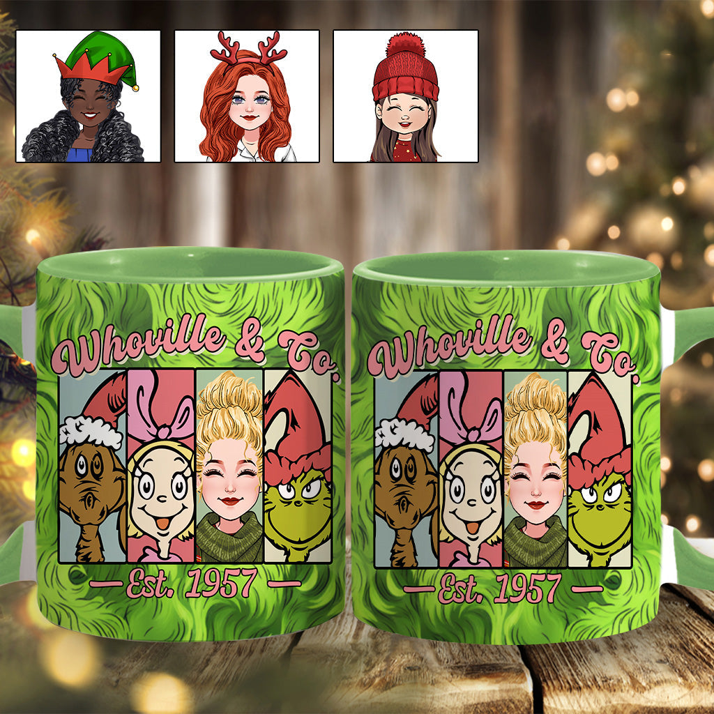 Green Mischief - Personalized Stole Christmas Accent Mug
