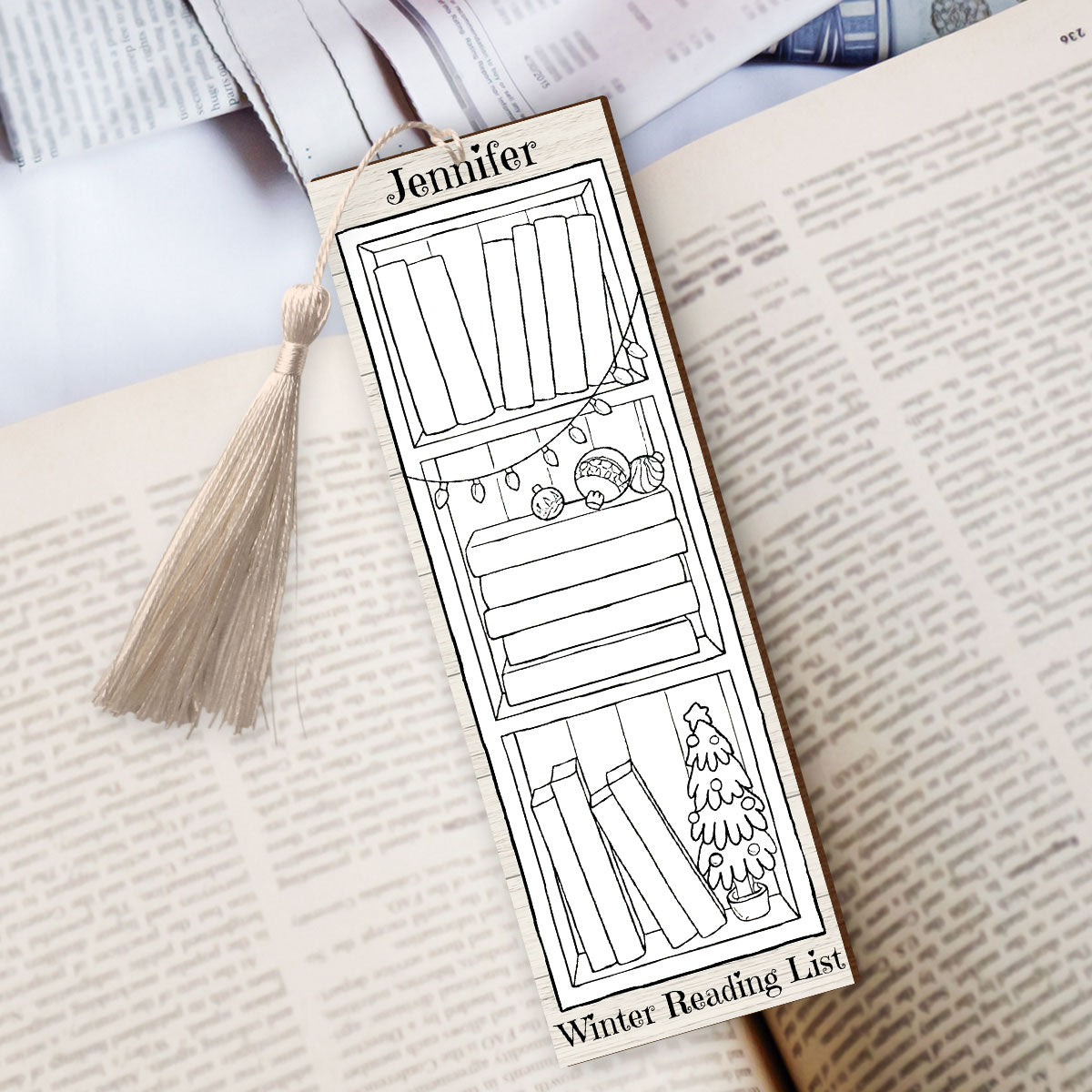 Liste de lectures saisonnières - Marque-page personnalisé