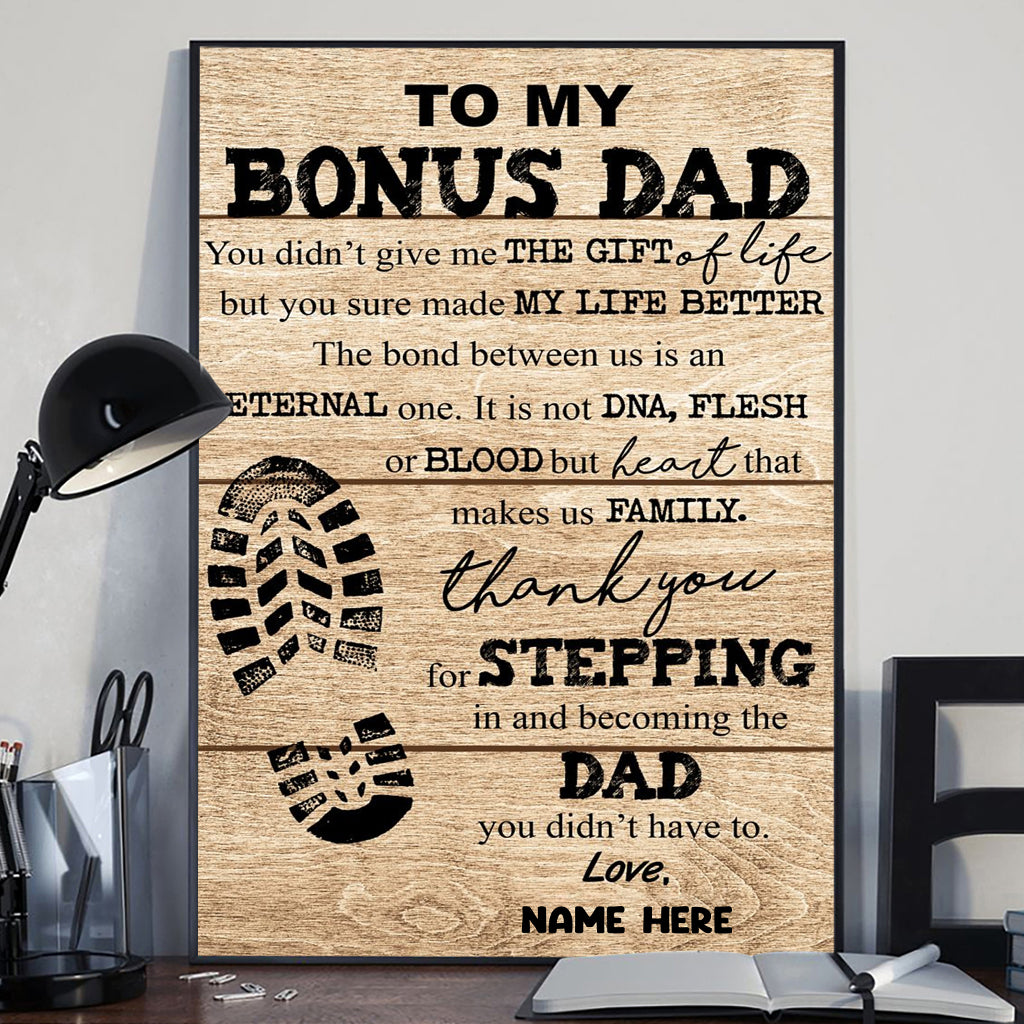 À mon beau-père - Toile et affiche personnalisées pour papa