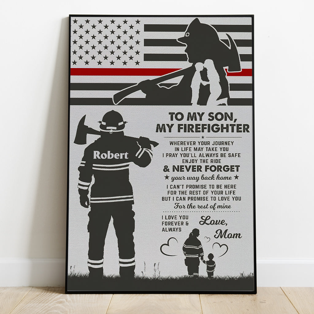 À mon pompier - Toile et affiche personnalisées pour pompier