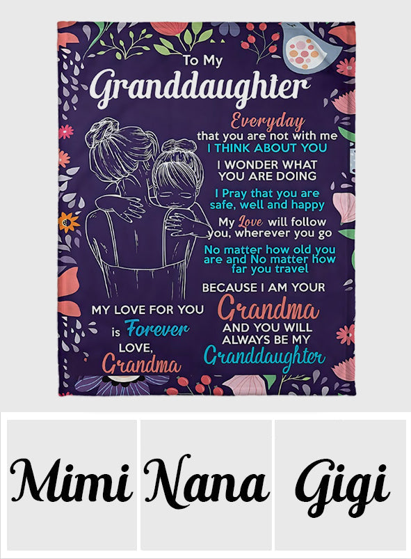 Tu seras toujours ma petite-fille - Couverture personnalisée pour grand-mère