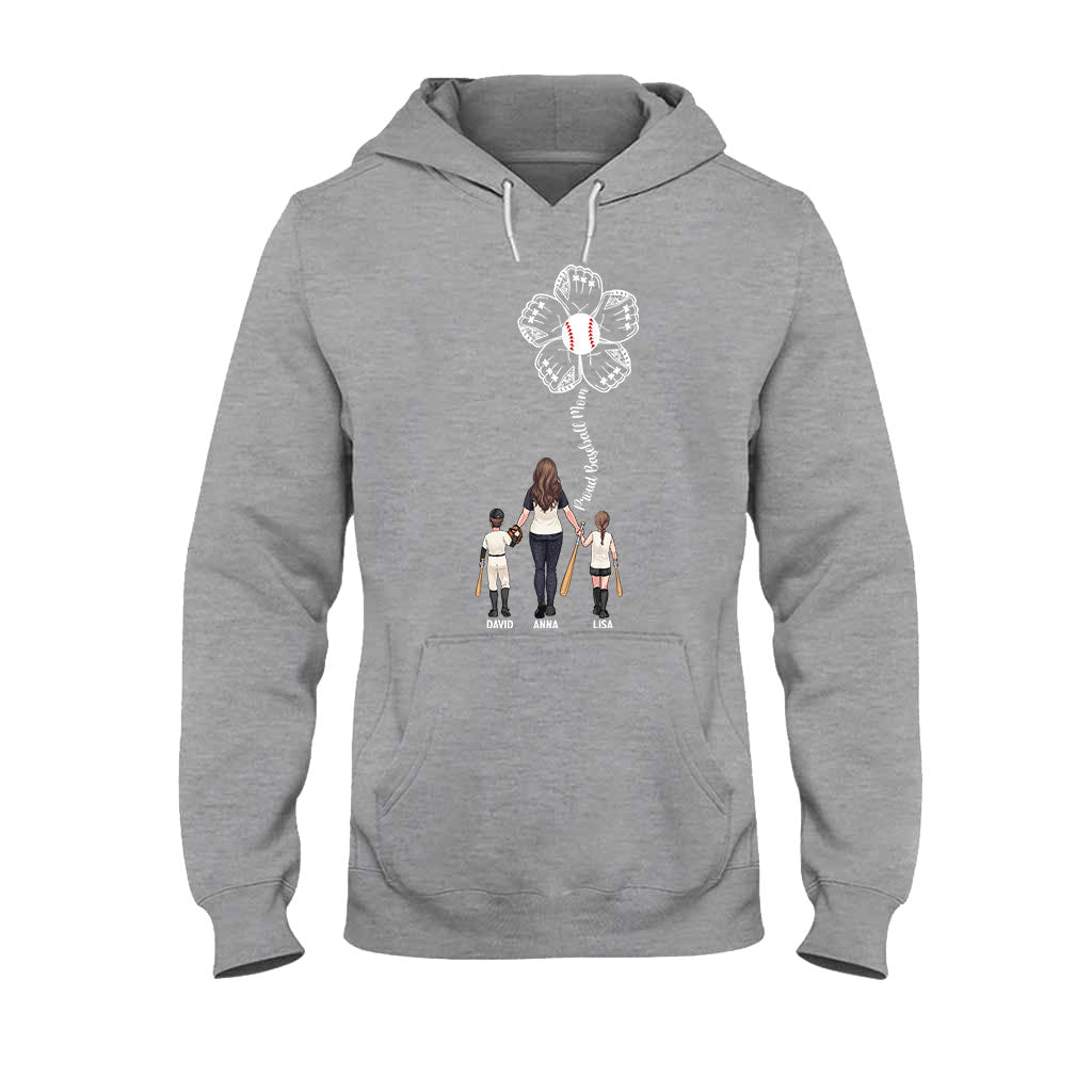 Maman fière de joueur de baseball - T-shirt et sweat à capuche personnalisés sur le thème du baseball