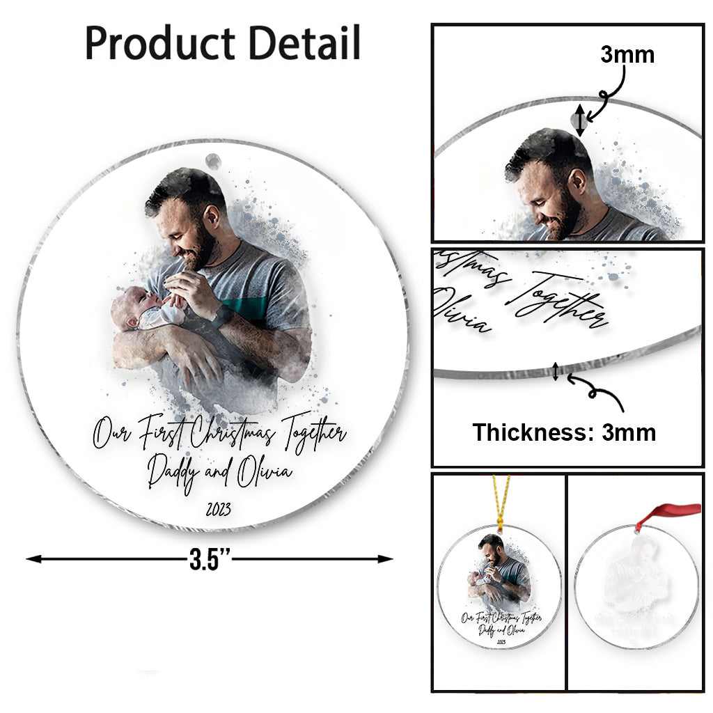 Notre premier Noël ensemble - Ornement personnalisé pour papa