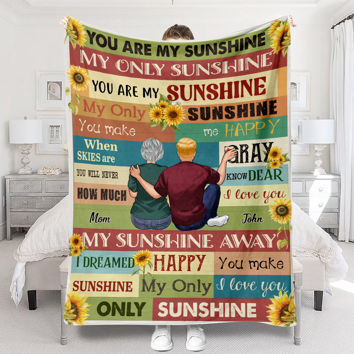 Maman, tu es mon rayon de soleil - Cadeau pour maman, grand-mère - Couverture personnalisée