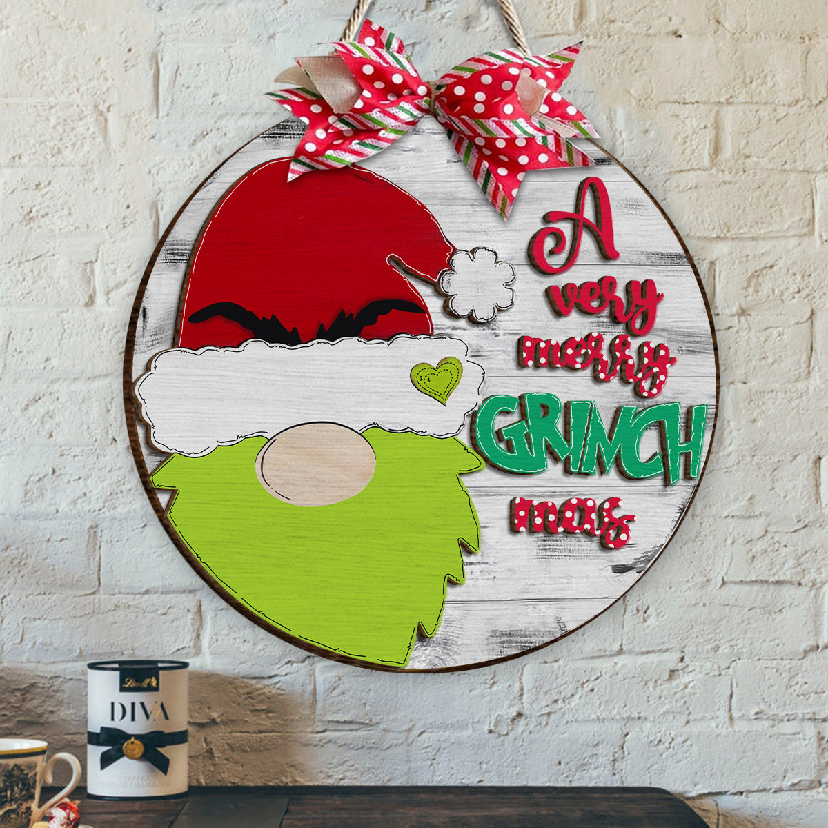 Joyeux Noël - Panneau/Plaque en bois double couche « Noël volé »