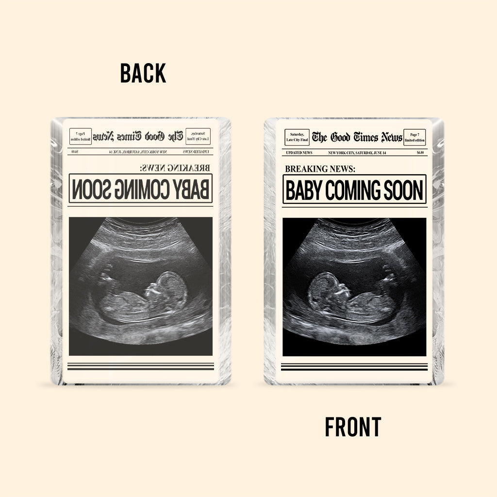 Baby Coming Soon - Personalized Mother Custom Shaped Acrylic Plaque