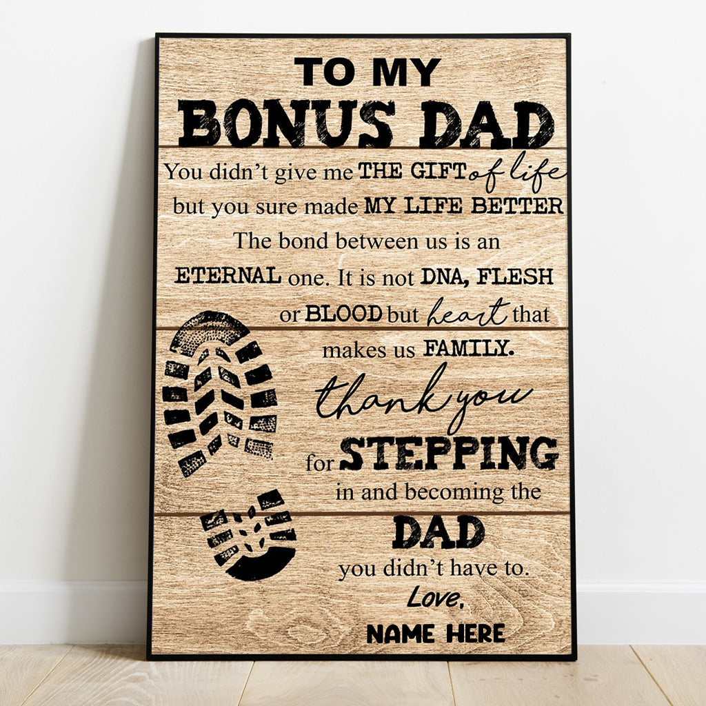 À mon beau-père - Toile et affiche personnalisées pour papa