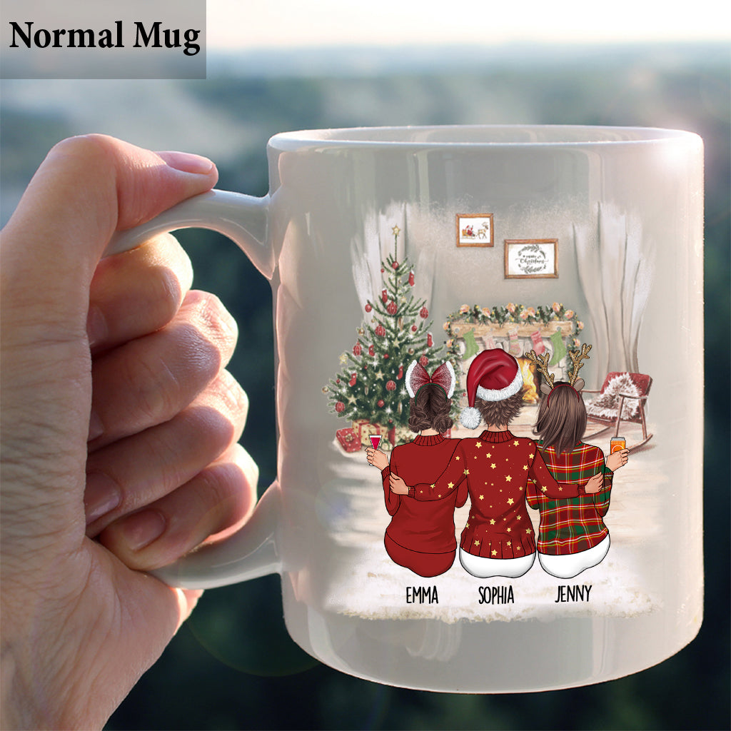 Mère et filles liées pour toujours - Mug personnalisé pour maman