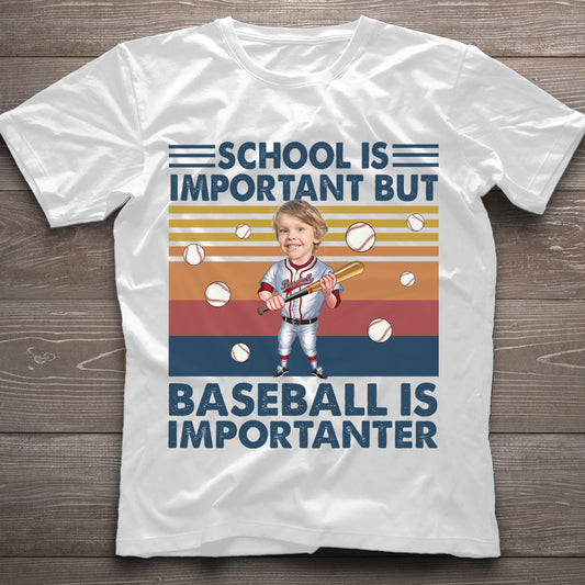 L'école est importante, mais… - T-shirt et sweat à capuche de baseball personnalisés