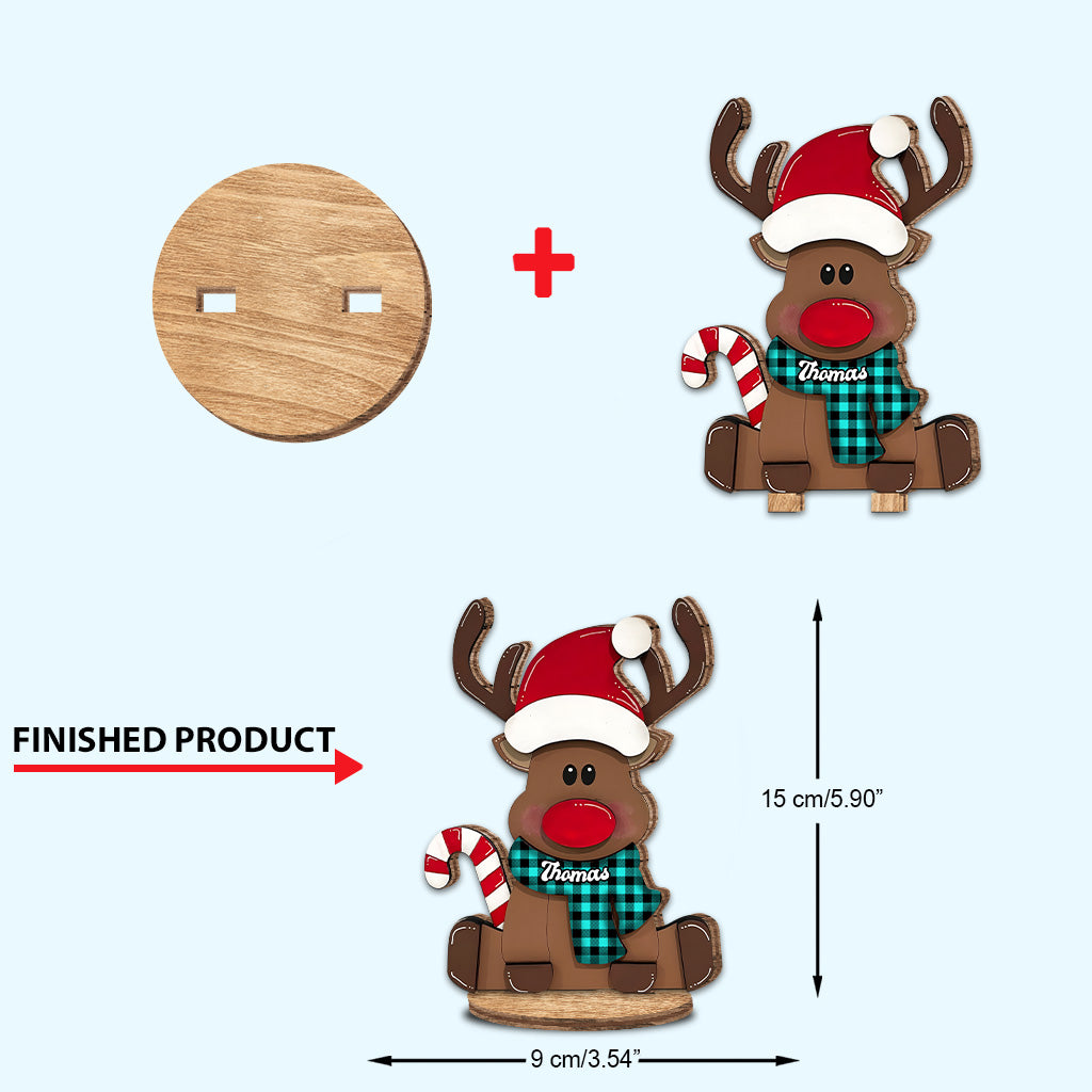 Joyeux Noël - Plaque en bois personnalisée pour la famille