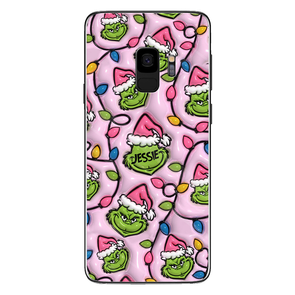 Green & Pink - Personalized Stole Christmas Phone Case