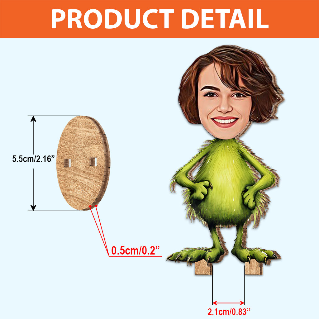 Merry Grinchmas - Personalized Stole Christmas Freestanding Wood Plaque