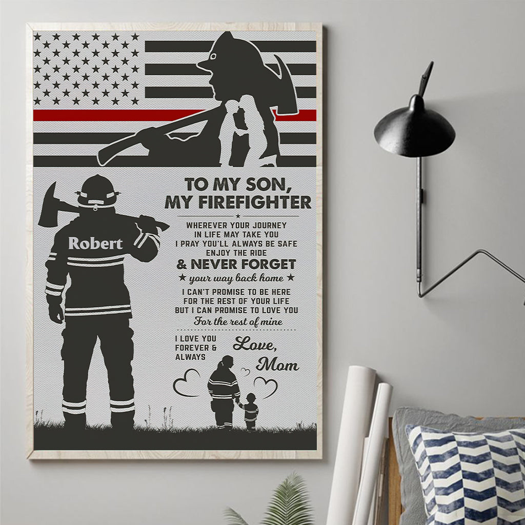 À mon pompier - Toile et affiche personnalisées pour pompier