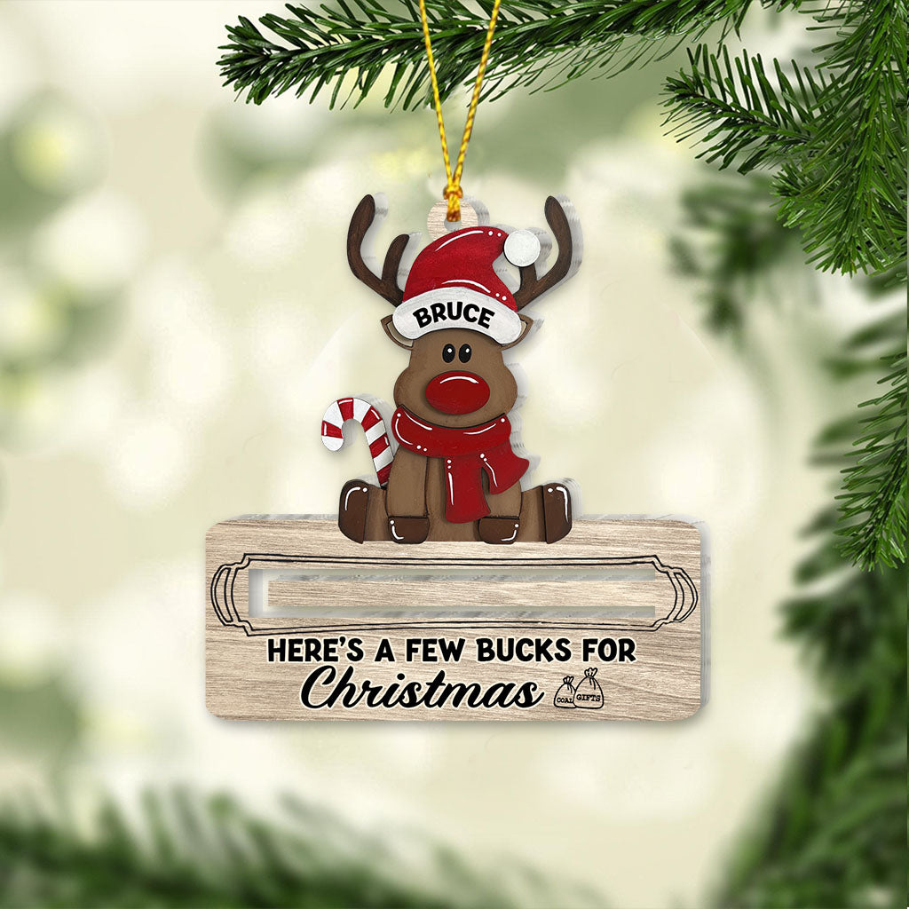 Here's A Few Bucks For Christmas - Gift for grandma, granddaughter, daughter - Personalized Ornament