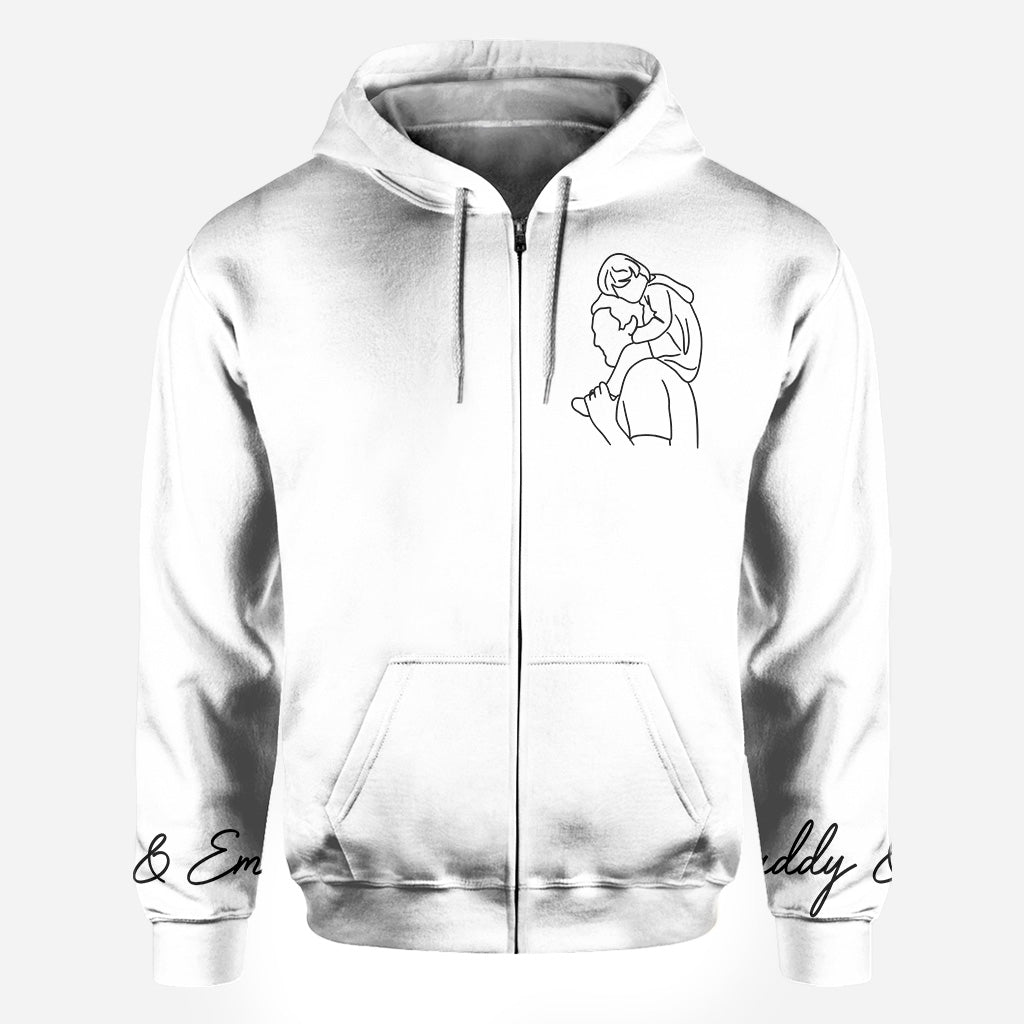 Meilleur papa du monde - Cadeau pour papa - T-shirt personnalisé intégral