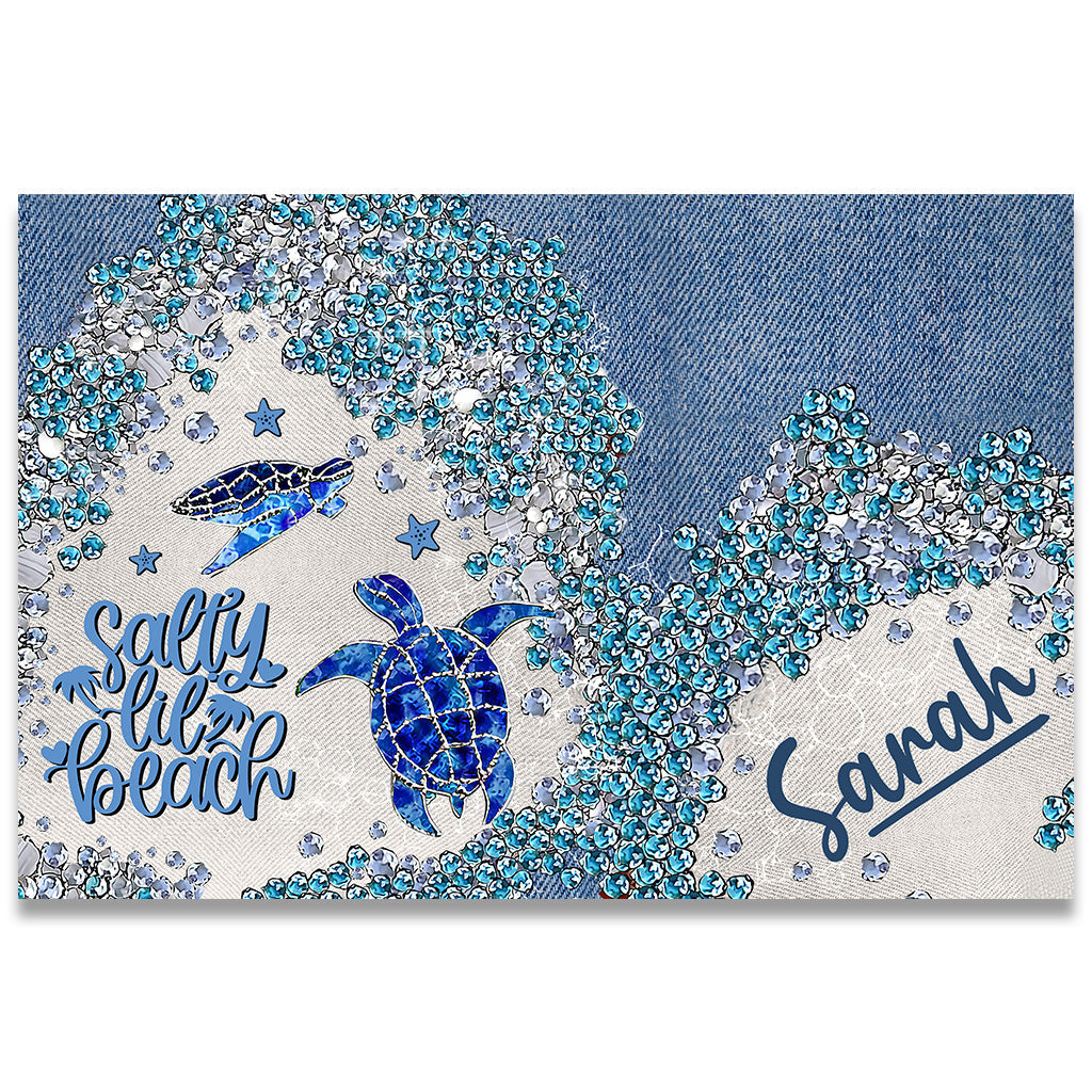 Tapis de porte personnalisé Tortue Bling - Tapis de porte Tortue