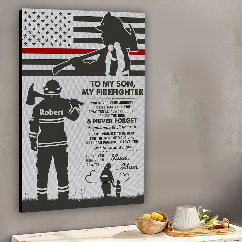 À mon pompier - Toile et affiche personnalisées pour pompier