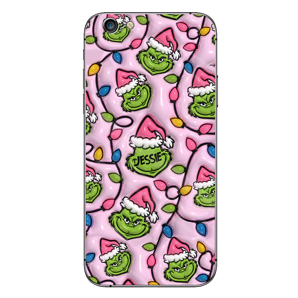 Green & Pink - Personalized Stole Christmas Phone Case