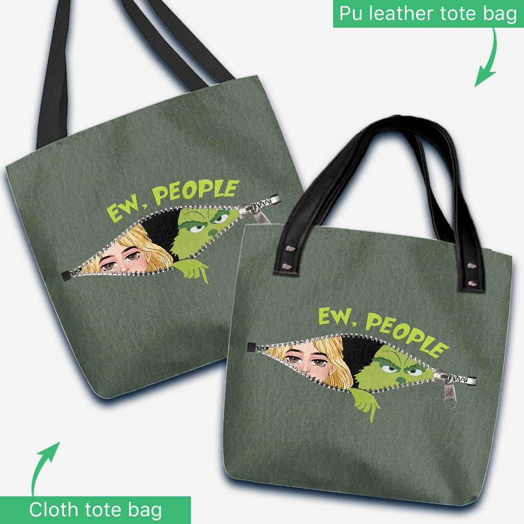 Sac fourre-tout de Noël personnalisé Ew People Green Mischief -