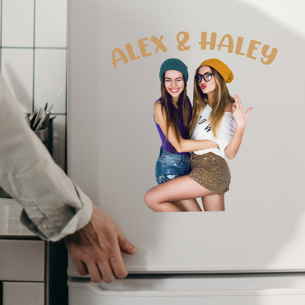 Meilleures amies - Autocollant personnalisé pour meilleure amie découpé à la forme