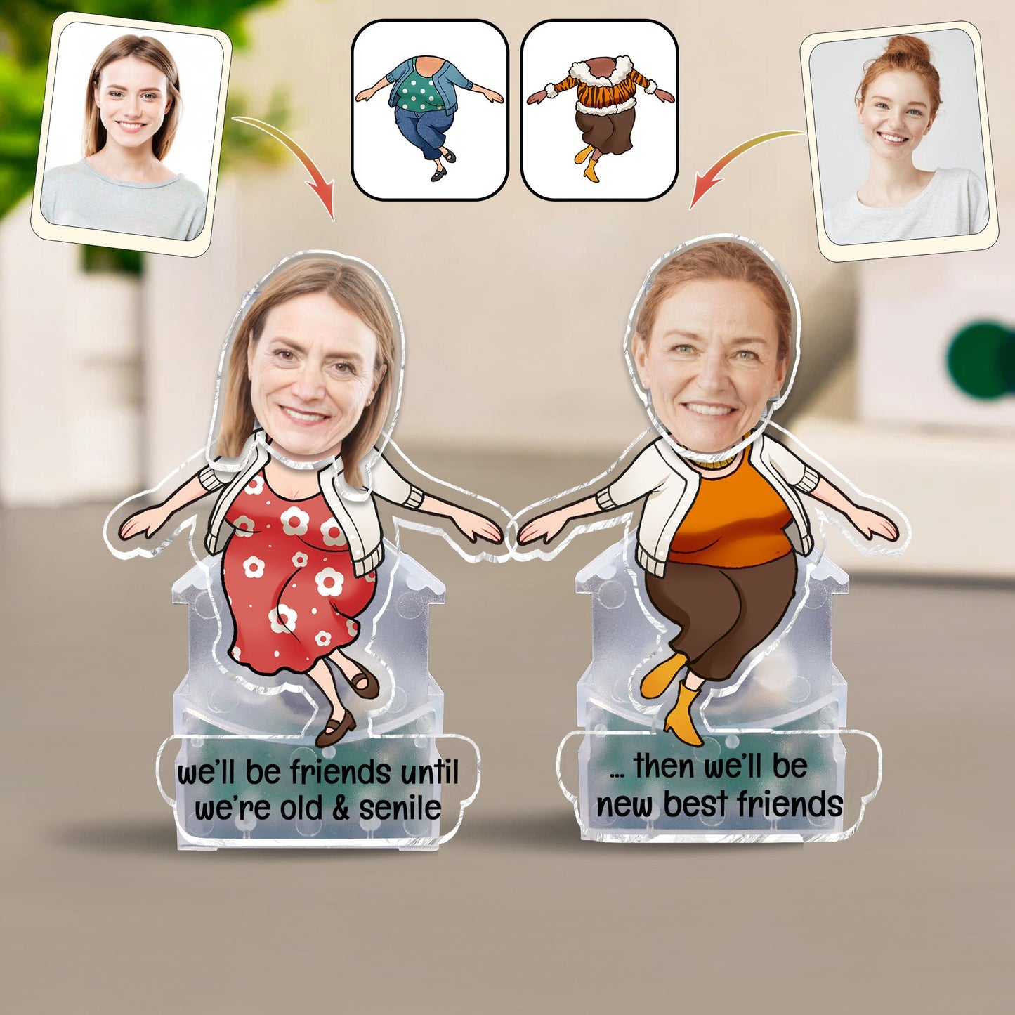 Nous serons amis jusqu'à la vieillesse - Cadeau pour un ami - Tête à secouer personnalisée