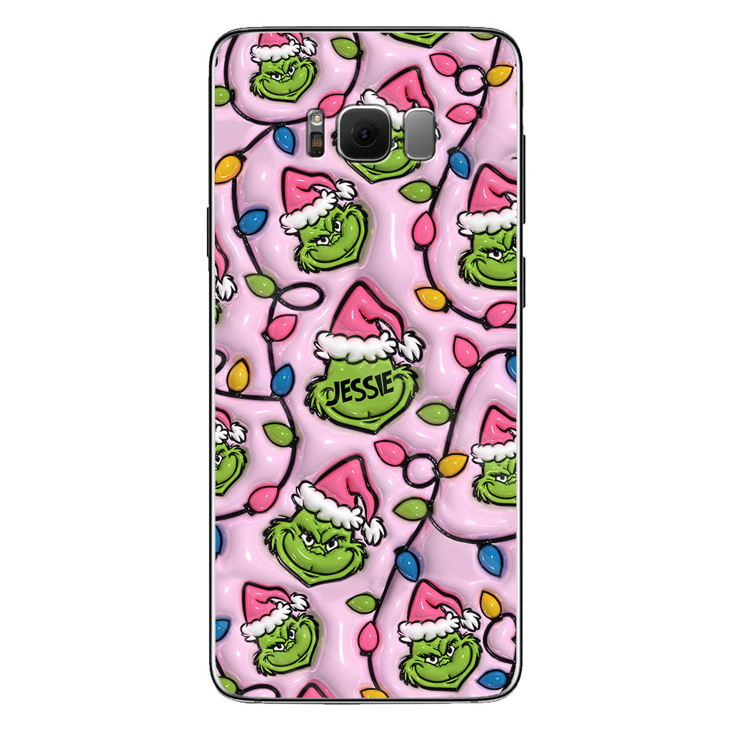 Green & Pink - Personalized Stole Christmas Phone Case