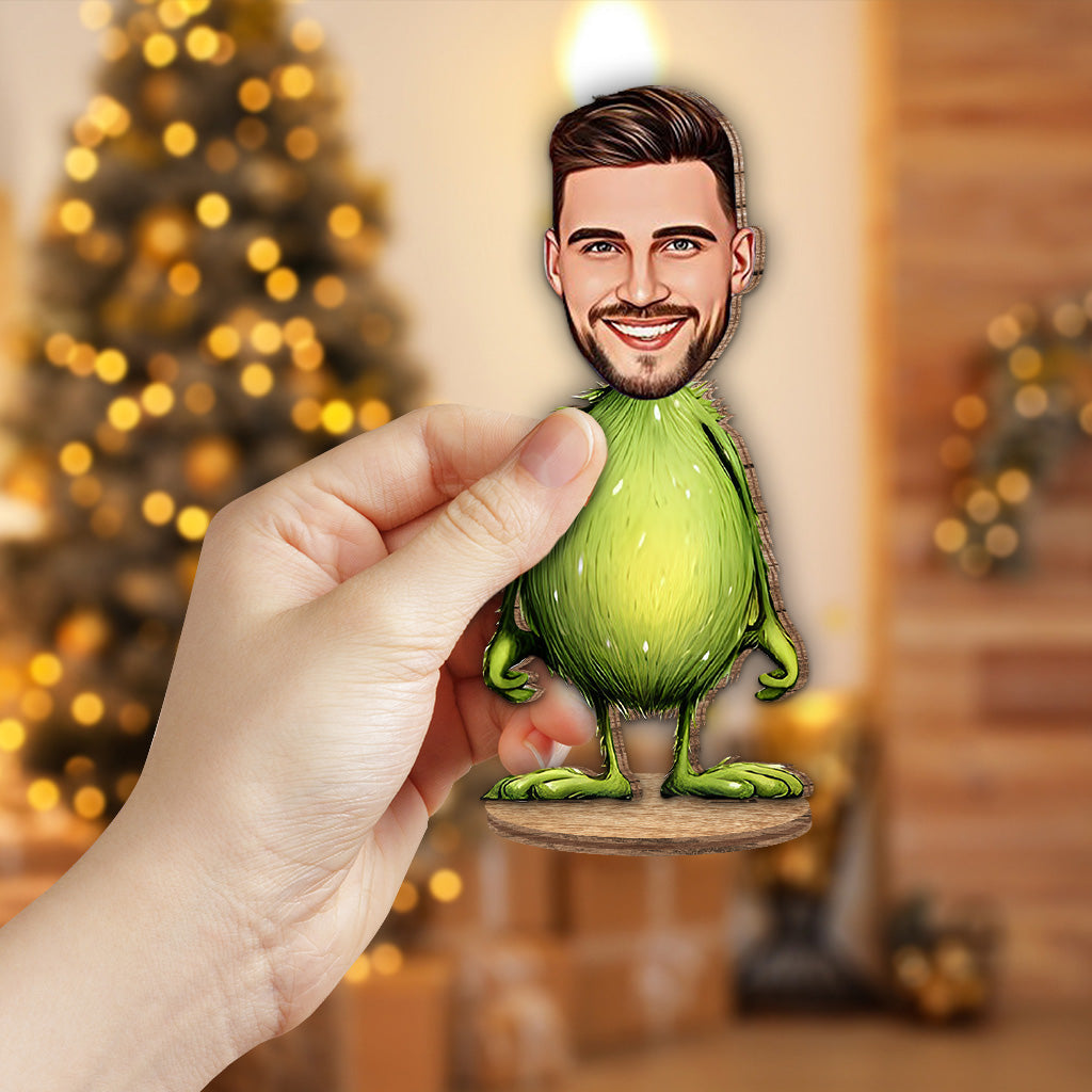 Merry Grinchmas - Personalized Stole Christmas Freestanding Wood Plaque