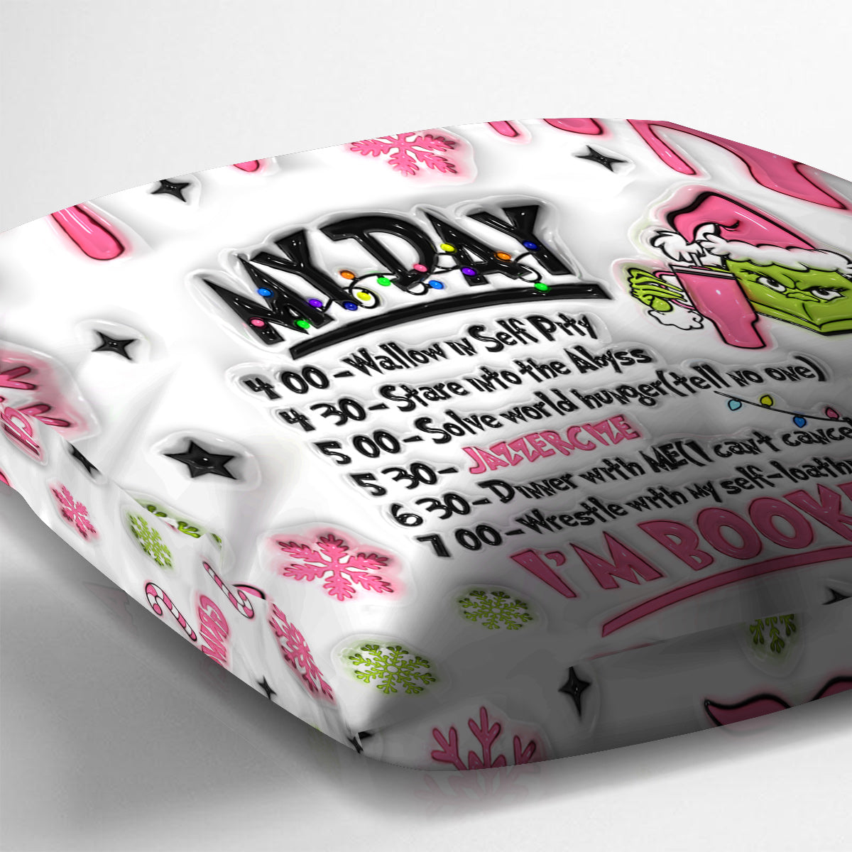 I'm Booked - Personalized Stole Christmas Throw Pillow