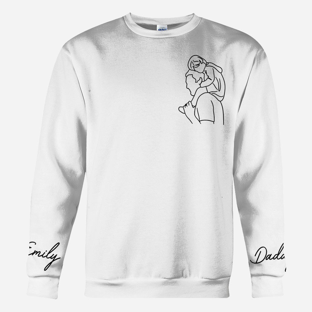 Meilleur papa du monde - Cadeau pour papa - T-shirt personnalisé intégral