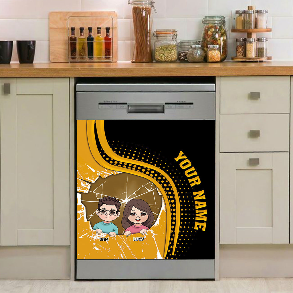 Best Dad Ever - Personalized Father Dishwasher Cover