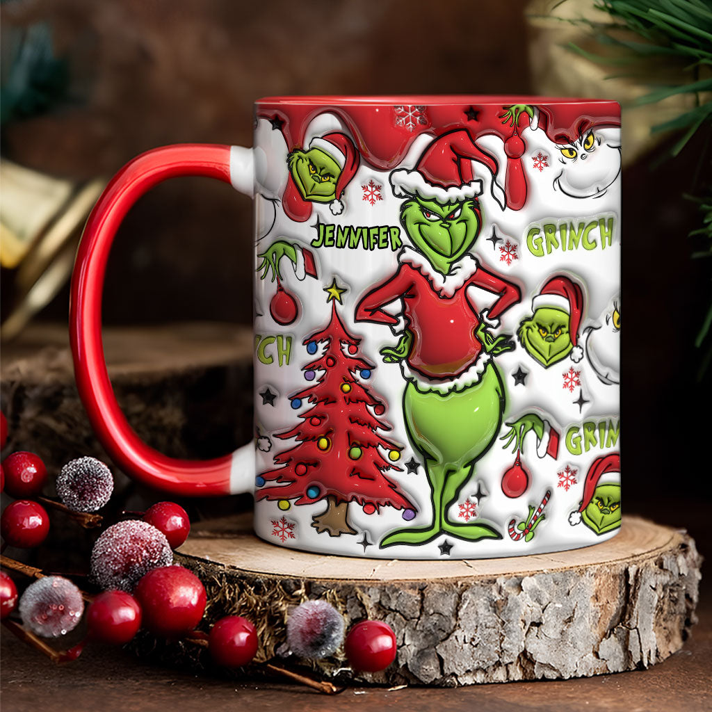 Red Christmas - Personalized Stole Christmas Accent Mug