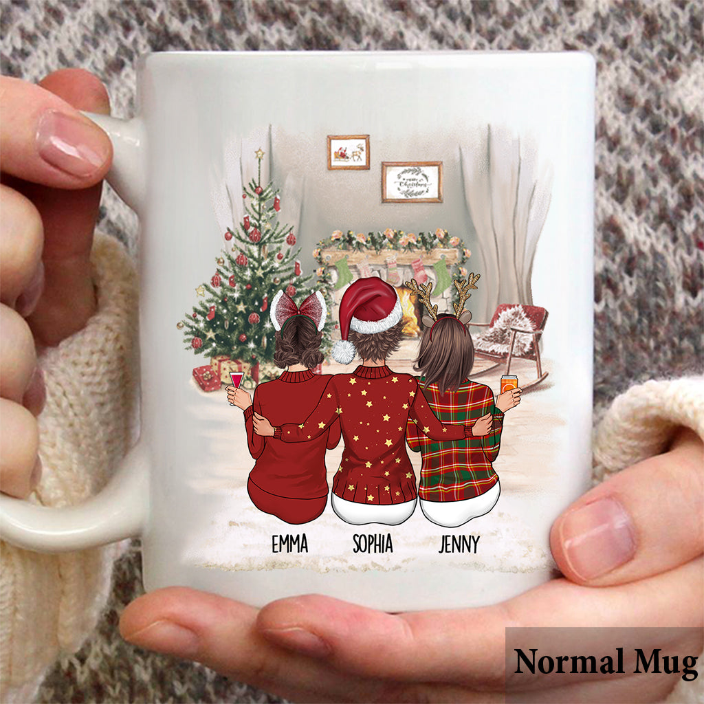 Mère et filles liées pour toujours - Mug personnalisé pour maman