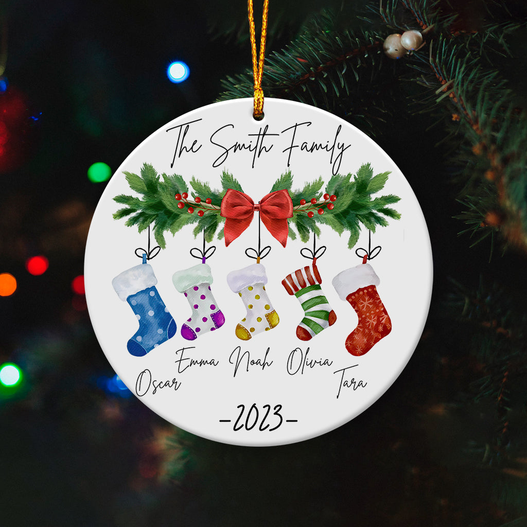 Stocking Family - Personalized Family Ornament