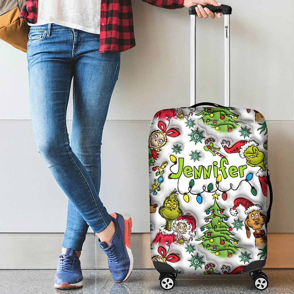 Merry Chrisrtmas - Personalized Stole Christmas Luggage Cover