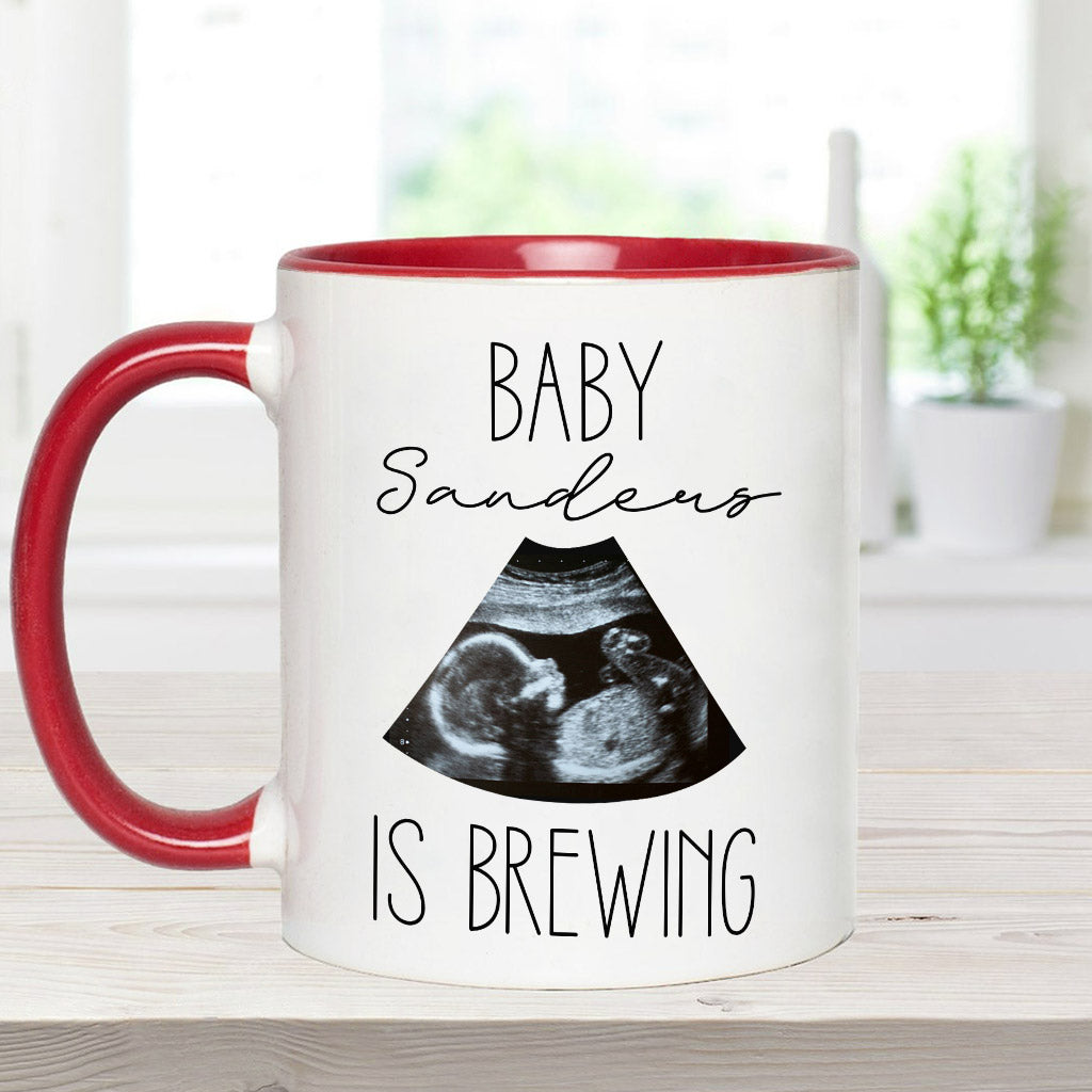 Photo d'échographie de bébé en préparation - Cadeau de grossesse pour votre femme - Mug personnalisé