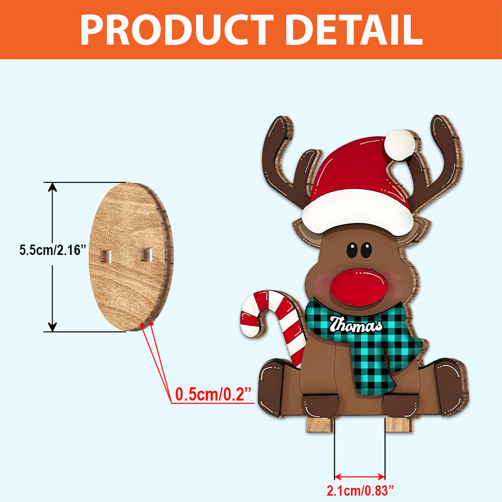 Joyeux Noël - Plaque en bois personnalisée pour la famille