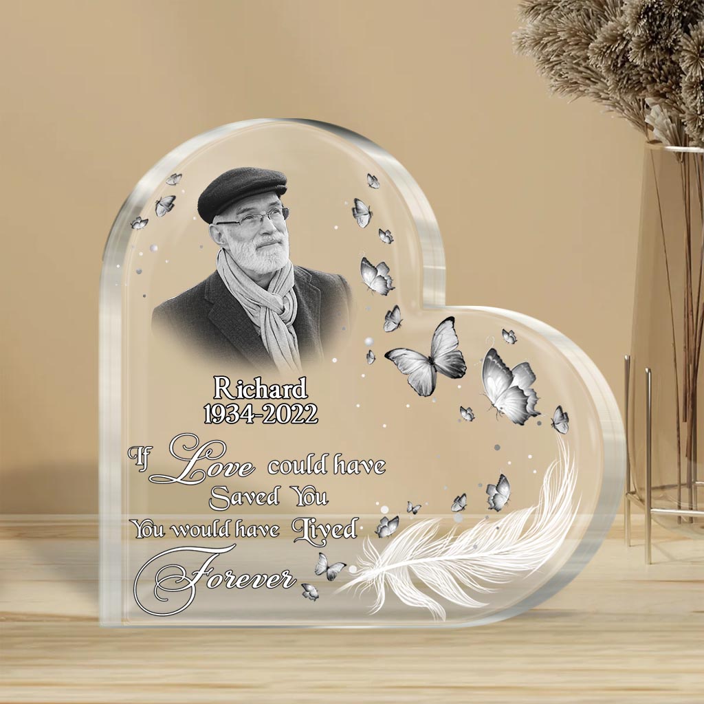 Si l'amour avait pu te sauver - Plaque commémorative personnalisée en acrylique de forme personnalisée